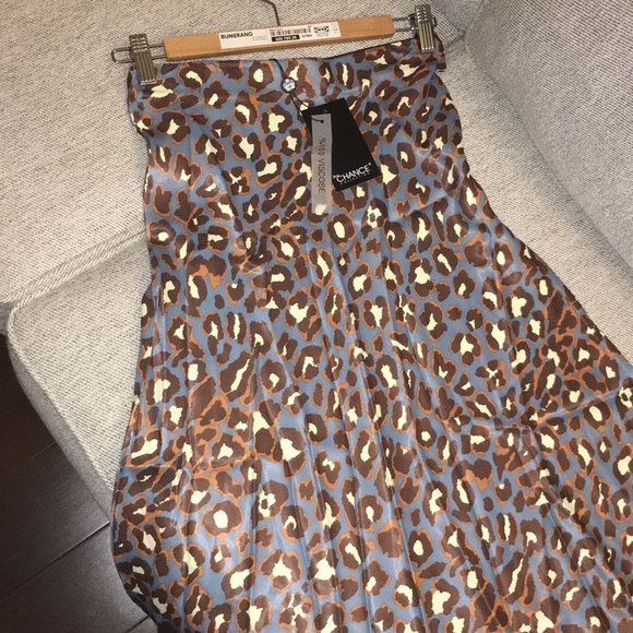 Set of Satin Bomber and Skirt - blue leopard print - Picture 7 of 8